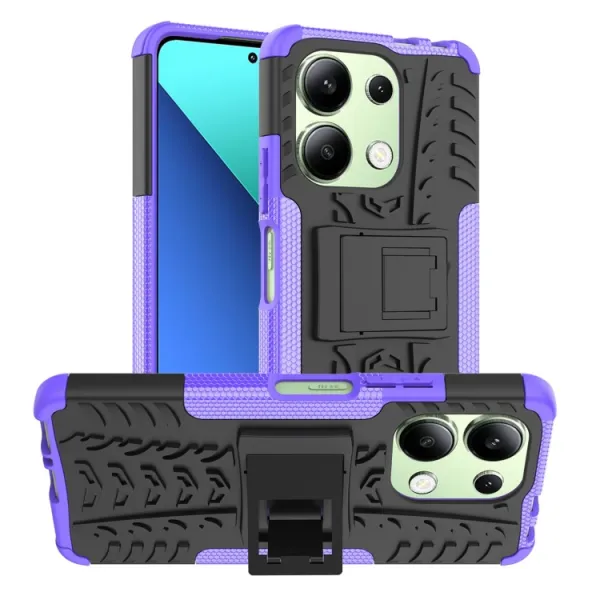 STAND Odolný ochranný kryt pre Xiaomi Redmi Note 13 fialový