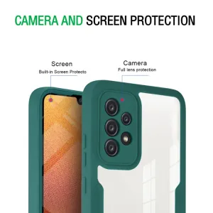 DUAL Obojstranný kryt s fóliou Samsung Galaxy A52 / A52s / A52 5G čierny