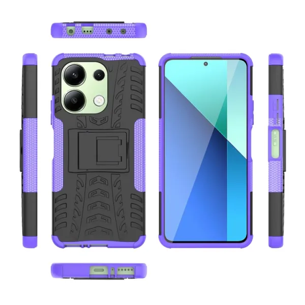 STAND Odolný ochranný kryt pre Xiaomi Redmi Note 13 fialový