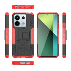 STAND Odolný ochranný kryt pre Xiaomi Redmi Note 13 Pro 5G červený