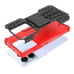 STAND Odolný ochranný kryt pre Xiaomi Redmi Note 13 Pro 5G červený