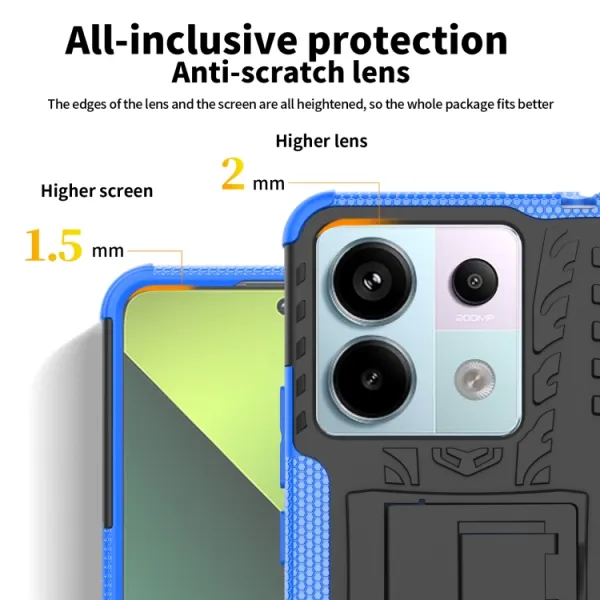 STAND Odolný ochranný kryt pre Xiaomi Redmi Note 13 Pro 5G modrý