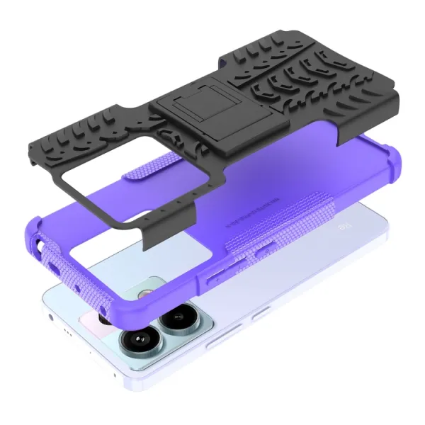 STAND Odolný ochranný kryt pre Xiaomi Redmi Note 13 Pro 5G fialový