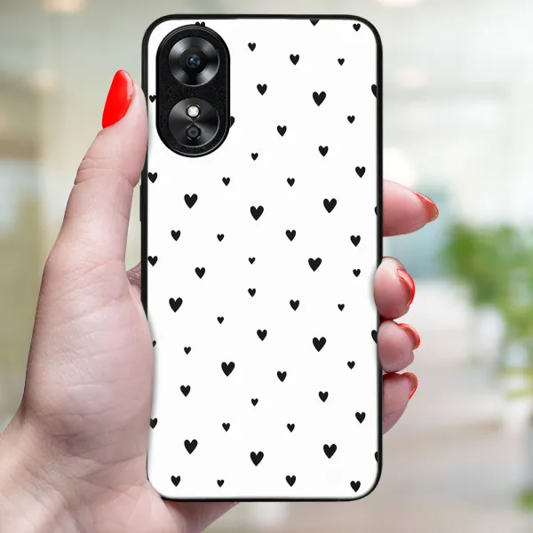 MY ART Ochranný kryt pre Oppo A17 BLACK HEARTS (167)