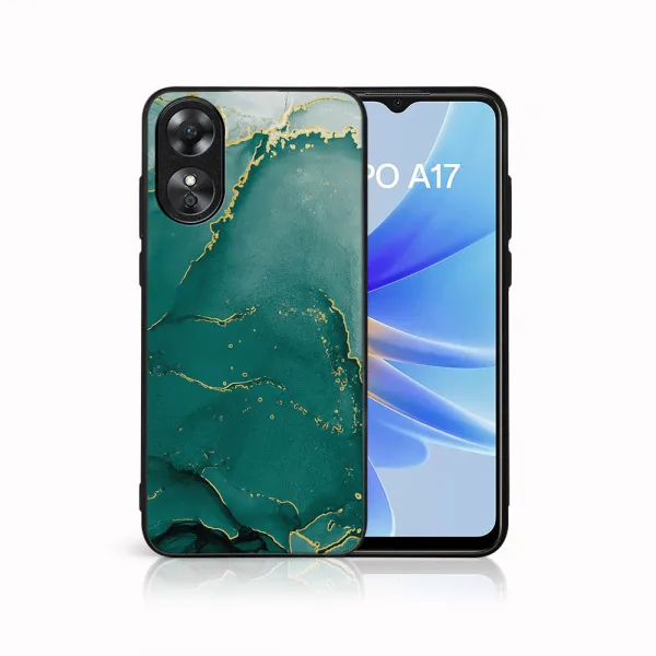 MY ART Ochranný kryt pre Oppo A17 GREEN MARBLE (145)