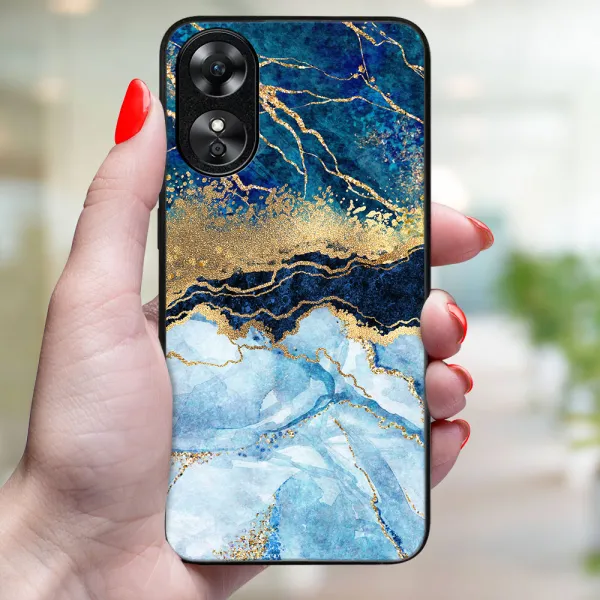 MY ART Ochranný kryt pre Oppo A38 BLUE MARBLE (141)