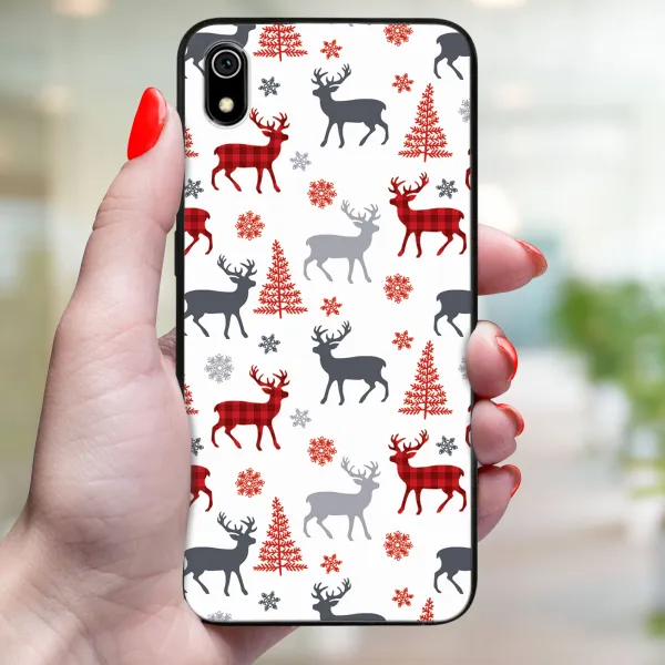 MY ART Kryt s vianočným dizajnom Xiaomi Redmi 7A DEER (068)