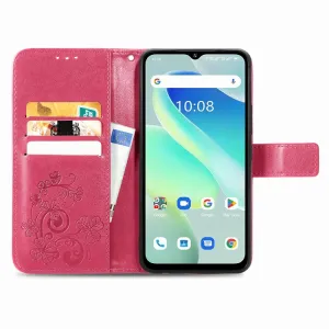 ART FLOWERS Peňaženkový obal pre Umidigi G5 / G5A tmavoružový
