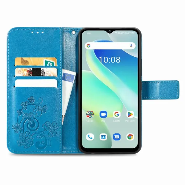ART FLOWERS Peňaženkový obal pre Umidigi G5 / G5A modrý