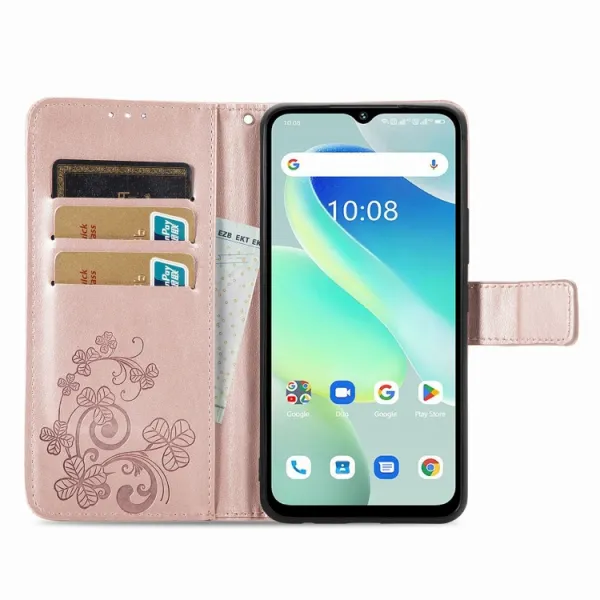 ART FLOWERS Peňaženkový obal pre Umidigi G5 / G5A svetloružový