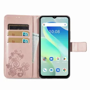 ART FLOWERS Peňaženkový obal pre Umidigi G5 / G5A svetloružový