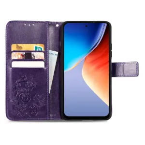 ART FLOWERS Peňaženkový obal pre Blackview A96 fialový