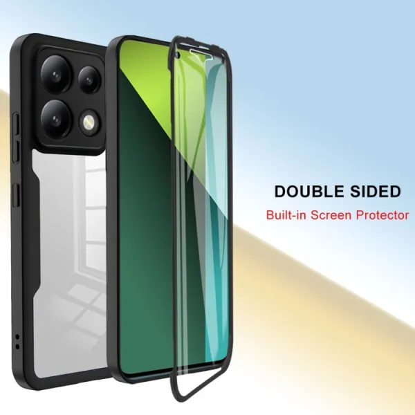 DUAL Obojstranný kryt s fóliou Xiaomi Redmi Note 13 Pro 5G zelený