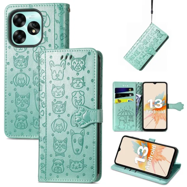 ART ANIMALS Peňaženkový obal pre Umidigi G5 / G5A zelený