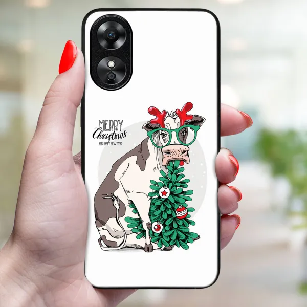 MY ART Kryt s vianočným dizajnom Oppo A17 MERRY CHRISTMAS (074)