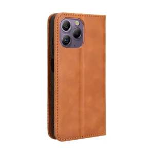 BUSINESS Peňaženkové puzdro pre Blackview A96 hnedé