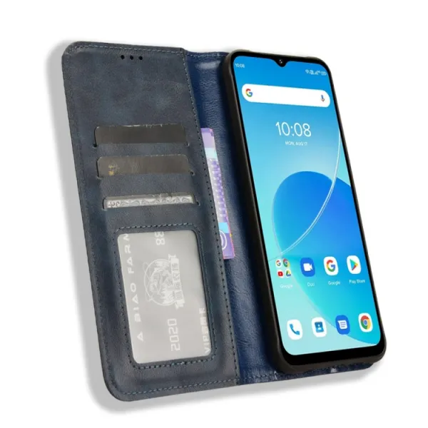 BUSINESS Peňaženkové puzdro pre Umidigi G5 Mecha modré