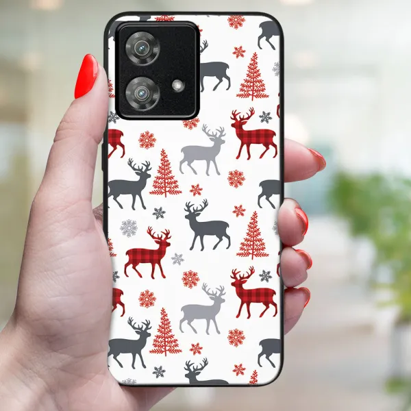 MY ART Kryt s vianočným dizajnom Motorola Edge 40 Neo DEER (068)