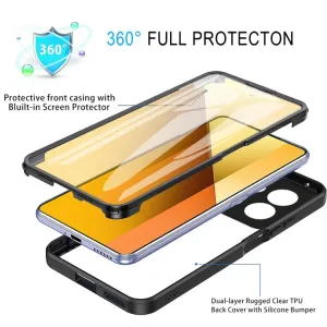 DUAL Obojstranný kryt s fóliou Xiaomi Redmi Note 13 5G červený