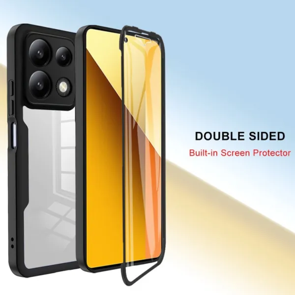 DUAL Obojstranný kryt s fóliou Xiaomi Redmi Note 13 5G červený