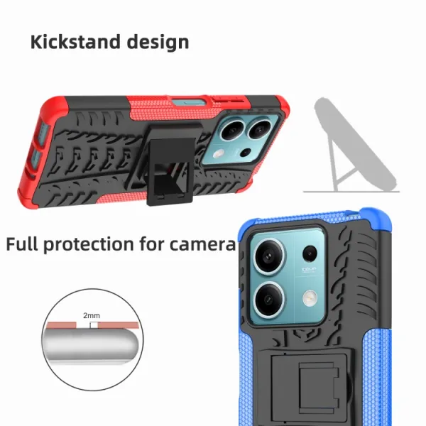 STAND Odolný ochranný kryt pre Xiaomi Redmi Note 13 5G zelený