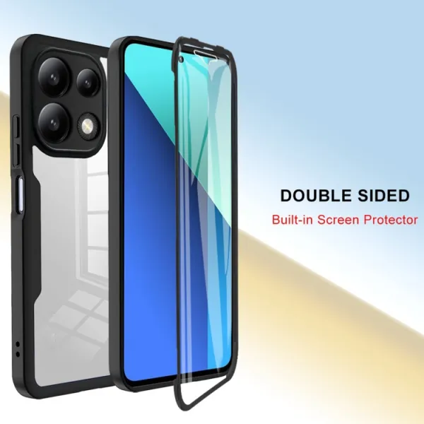 DUAL Obojstranný kryt s fóliou Xiaomi Redmi Note 13 Pro ružový