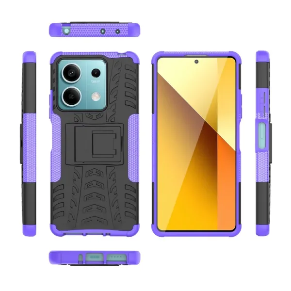 STAND Odolný ochranný kryt pre Xiaomi Redmi Note 13 5G fialový