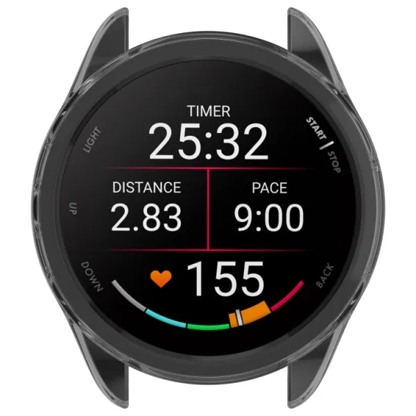 TPU HALF COVER Kryt pre Garmin Forerunner 165 / 165 Music čierny