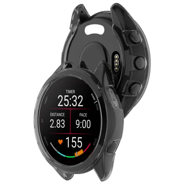 TPU HALF COVER Kryt pre Garmin Forerunner 165 / 165 Music čierny