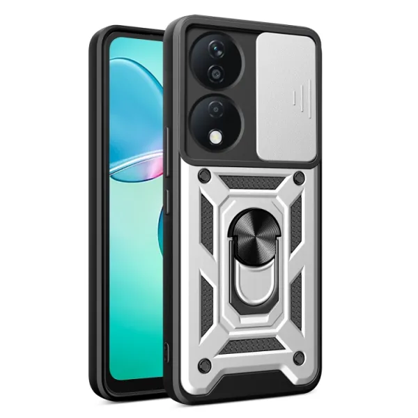 RING CAMERA Kryt s držiakom pre Honor X7b strieborný