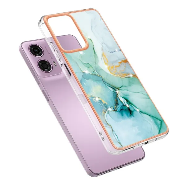 IMD MARBLE Ochranný kryt pre Motorola Moto G04 / G24 / G24 Power GREEN