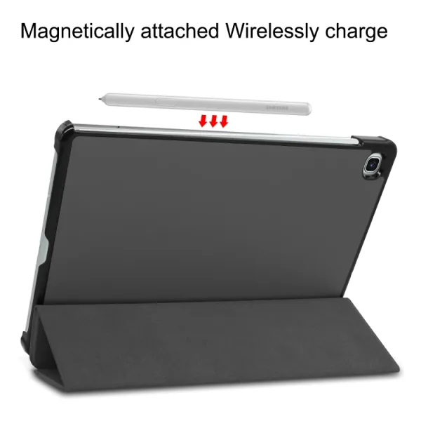 LEATHER Zaklápací kryt pre Samsung Galaxy Tab S6 Lite 2024 / S6 Lite 2022 / S6 Lite šedý
