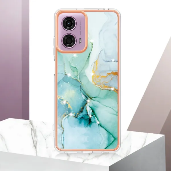 IMD MARBLE Ochranný kryt pre Motorola Moto G04 / G24 / G24 Power GREEN