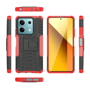 STAND Odolný ochranný kryt pre Xiaomi Redmi Note 13 5G červený
