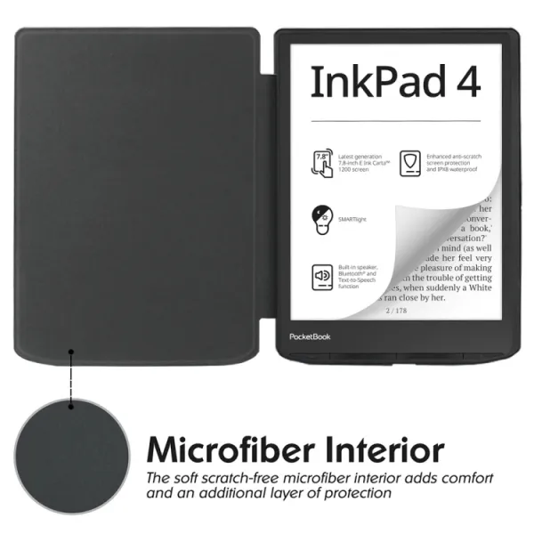 SOFT Zaklápacie puzdro Pocketbook InkPad 4 743G / InkPad Color 3 743K3 / InkPad Color 2 743 červené