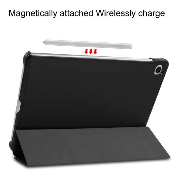 LEATHER Zaklápací kryt pre Samsung Galaxy Tab S6 Lite 2024 / S6 Lite 2022 / S6 Lite čierny