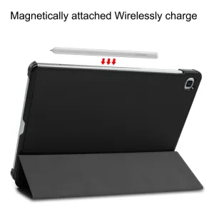 LEATHER Zaklápací kryt pre Samsung Galaxy Tab S6 Lite 2024 / S6 Lite 2022 / S6 Lite čierny