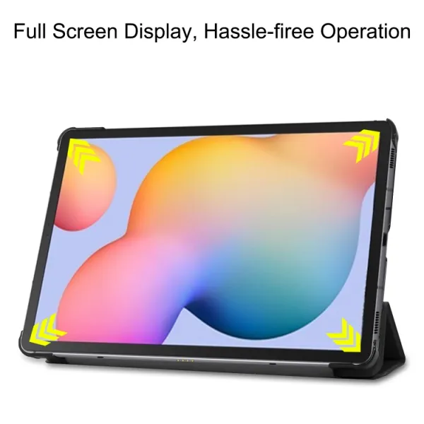 LEATHER Zaklápací kryt pre Samsung Galaxy Tab S6 Lite 2024 / S6 Lite 2022 / S6 Lite čierny