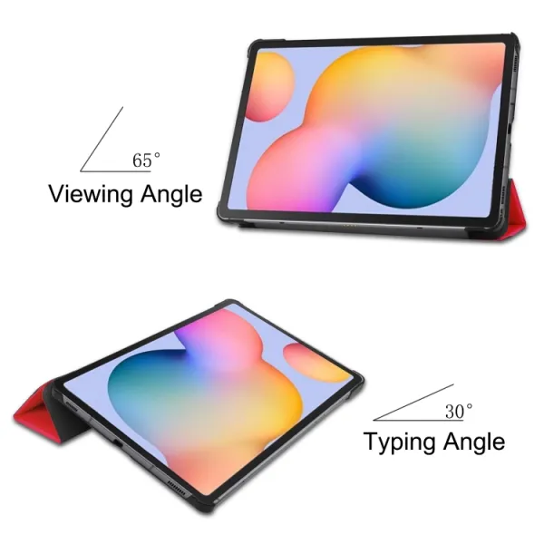 LEATHER Zaklápací kryt pre Samsung Galaxy Tab S6 Lite 2024 / S6 Lite 2022 / S6 Lite červený