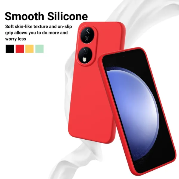 RUBBER Ochranný obal pre Honor 90 Smart 5G červený