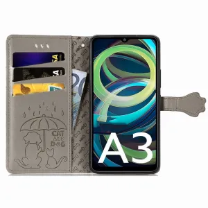 ART ANIMALS Peňaženkový obal pre Xiaomi Redmi A3 šedý