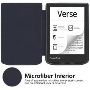 SOFT Zaklápacie puzdro Pocketbook 629 Verse / Pocketbook 634 Verse Pro hnedé