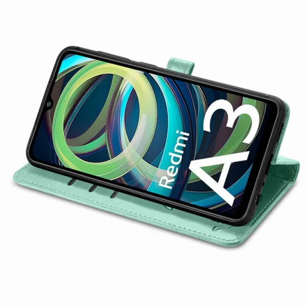 ART ANIMALS Peňaženkový obal pre Xiaomi Redmi A3 zelený