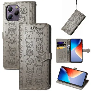 ART ANIMALS Peňaženkový obal pre Blackview A96 šedý