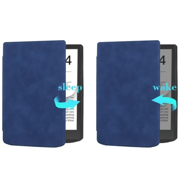 SOFT Zaklápacie puzdro Pocketbook InkPad 4 743G / InkPad Color 3 743K3 / InkPad Color 2 743 tmavomodré