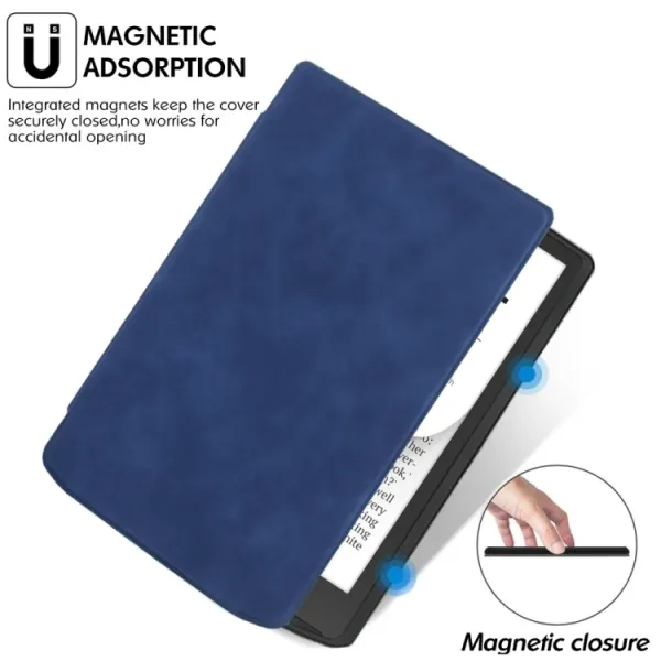 SOFT Zaklápacie puzdro Pocketbook InkPad 4 743G / InkPad Color 3 743K3 / InkPad Color 2 743 tmavomodré