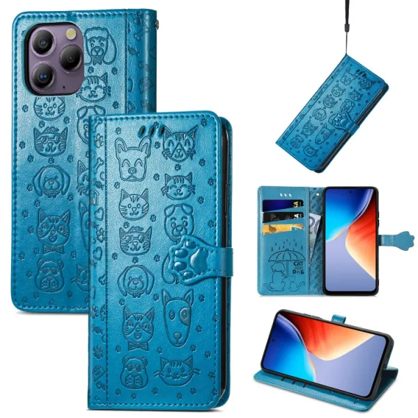 ART ANIMALS Peňaženkový obal pre Blackview A96 modrý