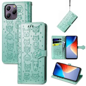 ART ANIMALS Peňaženkový obal pre Blackview A96 zelený