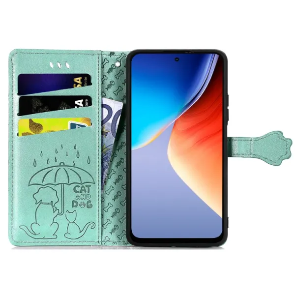 ART ANIMALS Peňaženkový obal pre Blackview A96 zelený