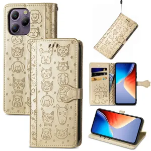 ART ANIMALS Peňaženkový obal pre Blackview A96 zlatý